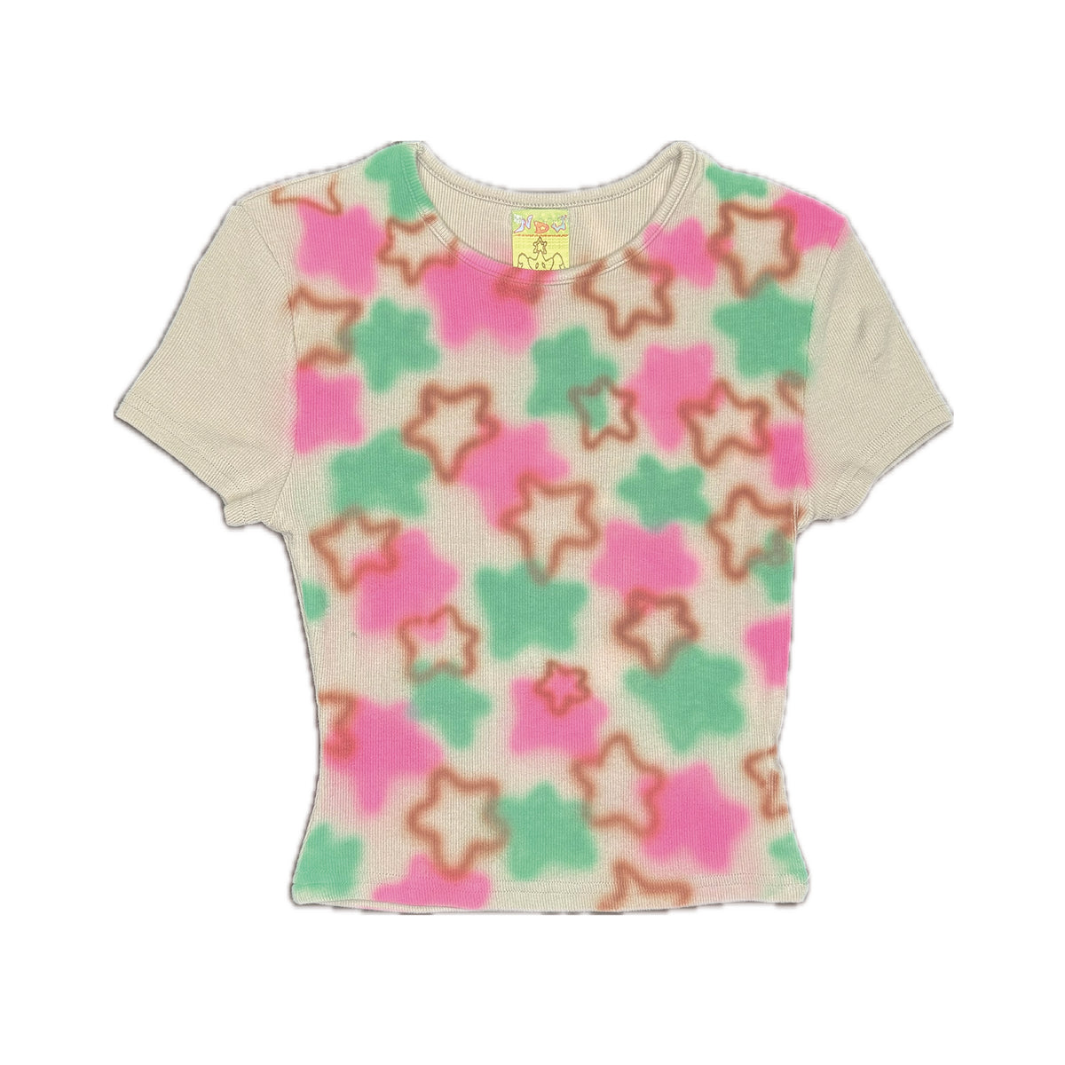 Starry Fitted Top - Kiwi & Strawberry