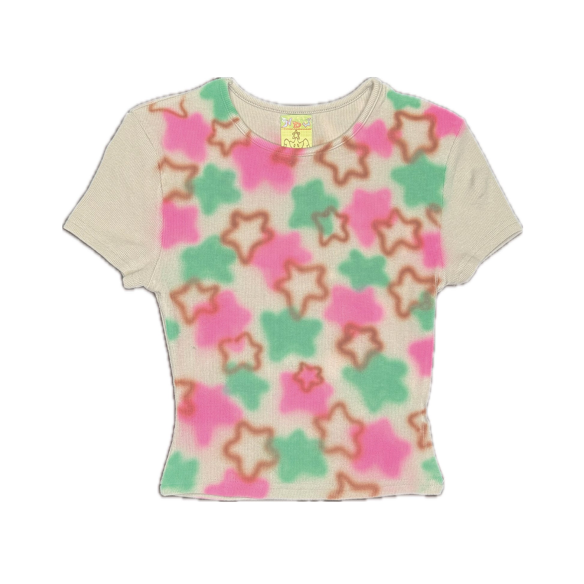 Starry Fitted Top - Kiwi & Strawberry