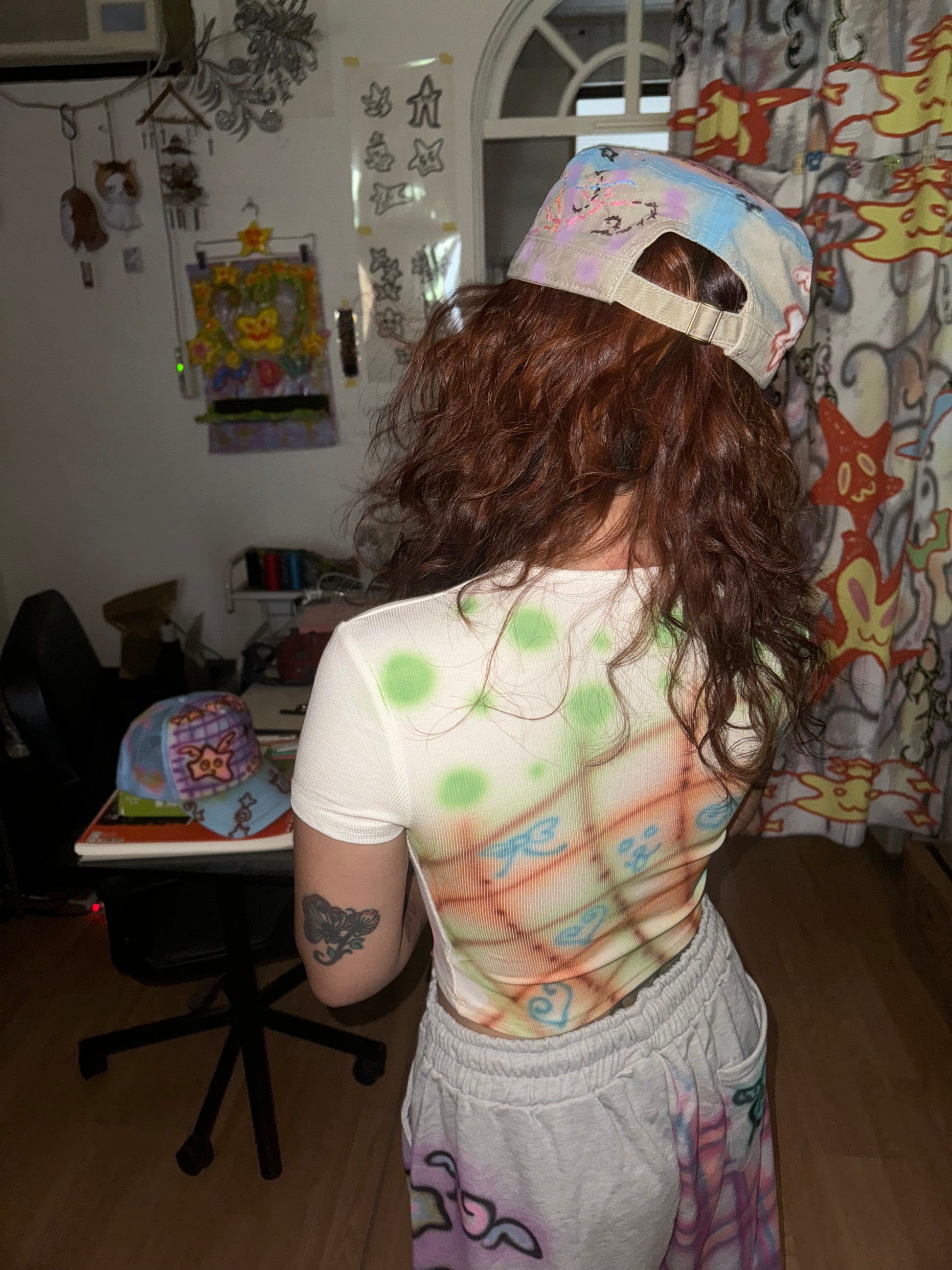 Star Cap - Stars All Over Plaid